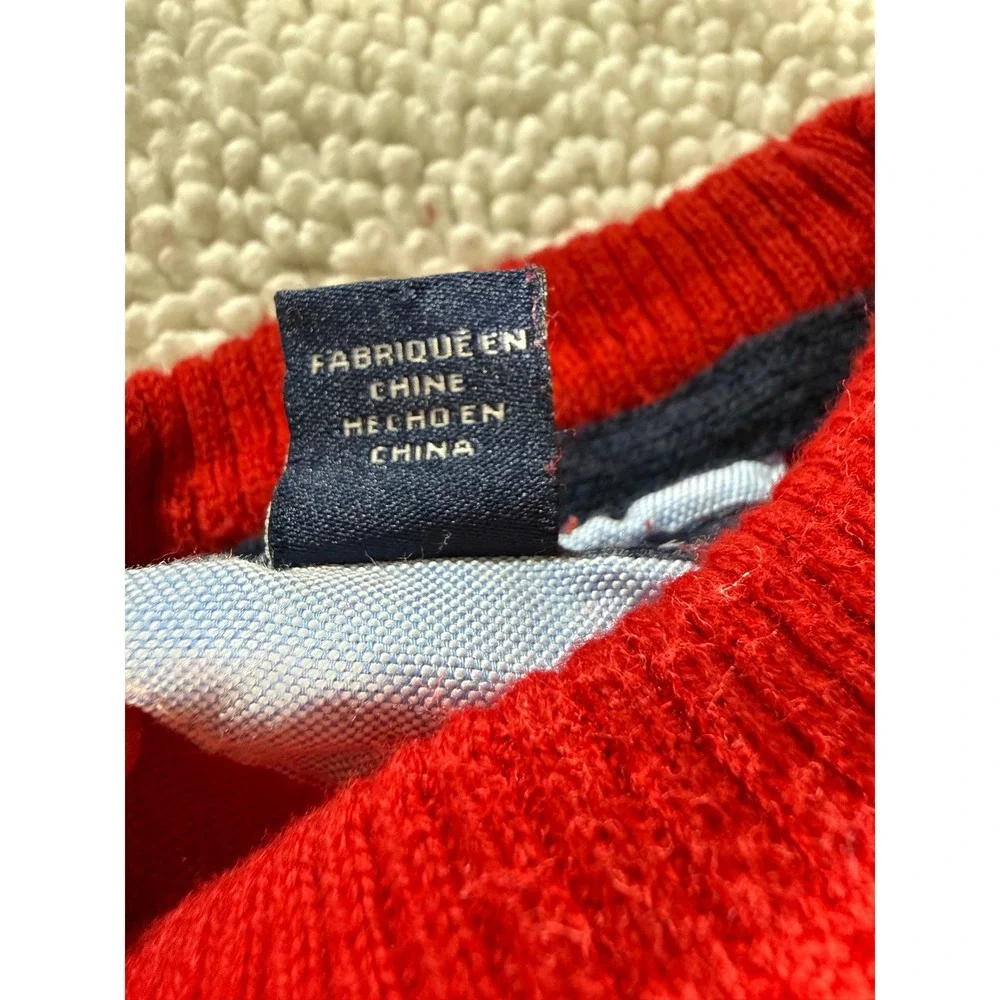 Tommy Hilfiger Kids Red Sweater‎ 3T Pullover Crew Neck Logo